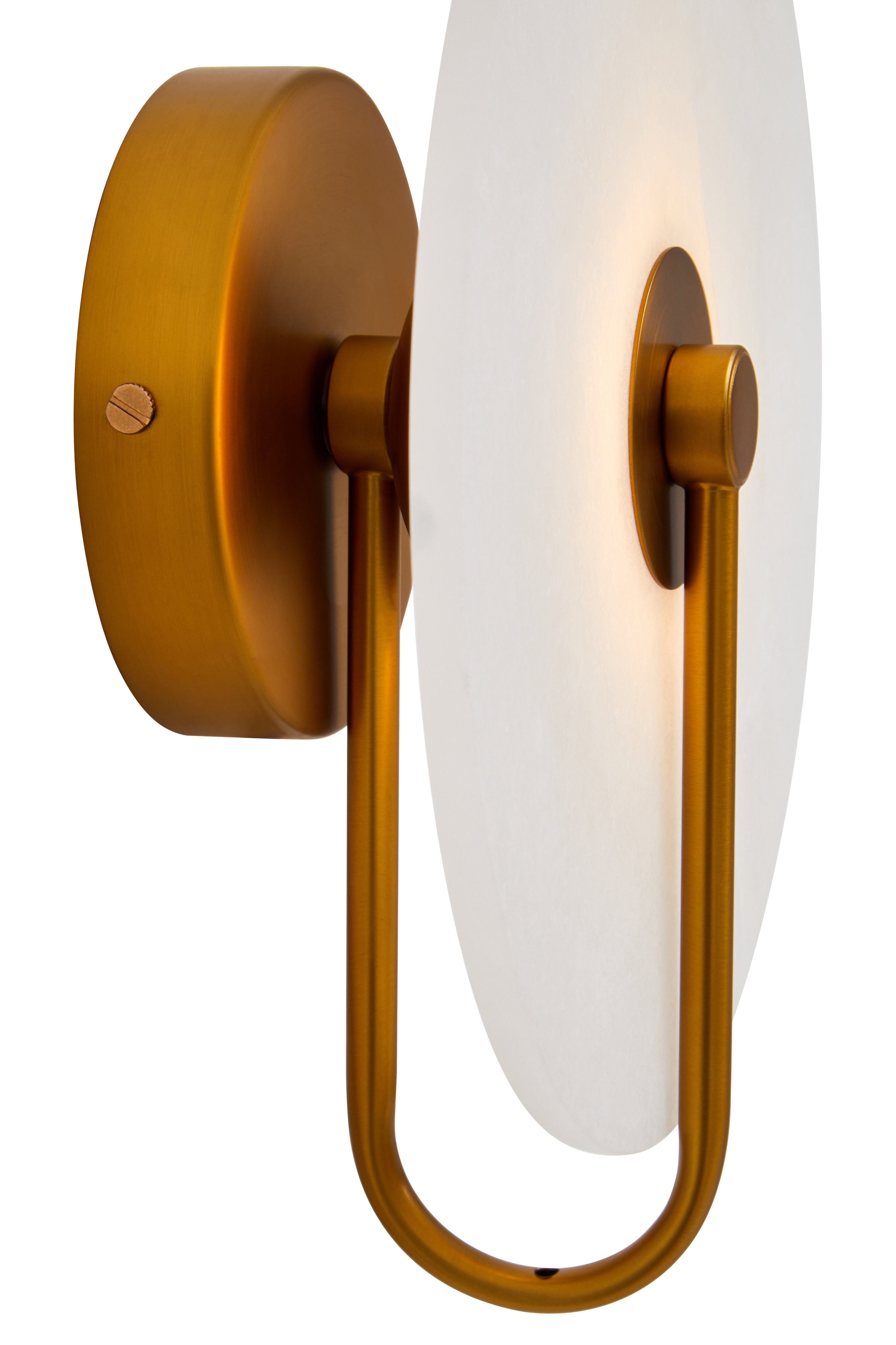 Romeo Gold & White Marble Disc Wall Light